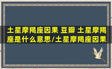 土星摩羯座因果 豆瓣 土星摩羯座是什么意思/土星摩羯座因果 豆瓣 土星摩羯座是什么意思-我的网站